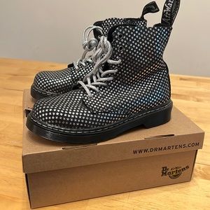 Dr. Martens 1460 Pascal Black/Silver Stars Kids Size 2